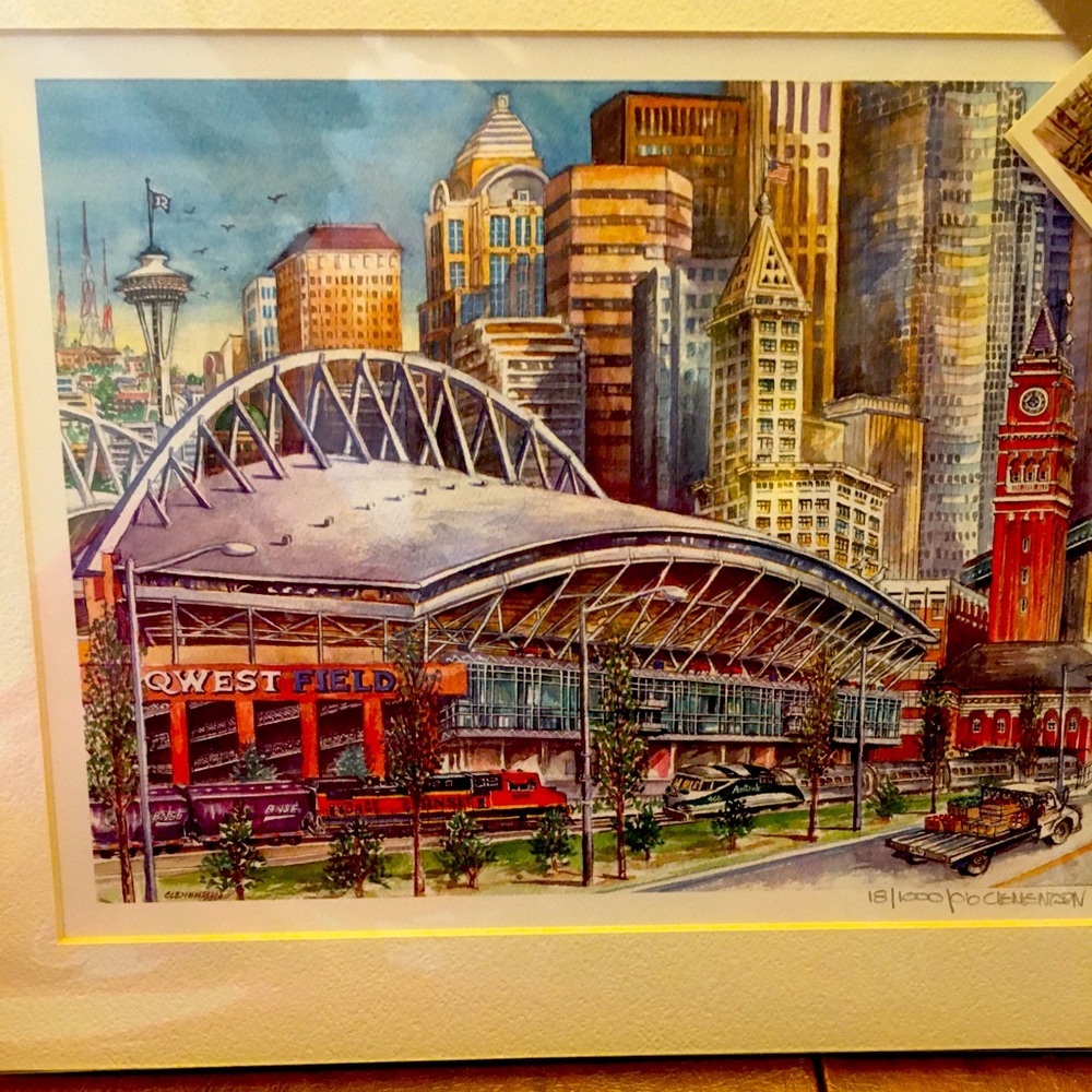 Watercolor print of Seattle